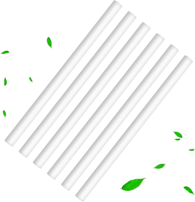 Mudder 24 pcs Humidifier Sticks Filter Refill 5.35''Mini Air Diffuser Pure Cotton Wicks Refill Humidifiers Filter Sticks Wicks for Small Portable Humidifier Diffuser in Office Bedroom Home by Mudder