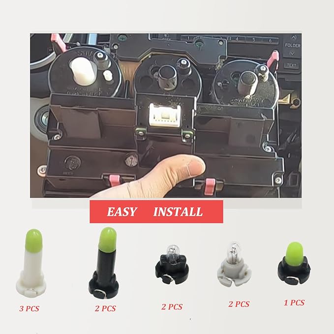 Cooler Control Switch Bulb(Set of 10pcs) Fit for Toyota 4Runner 2003-2009, Replace#90010-09015 90010-09016 90010-09017 90010-09018 90010-09019 - Image 3