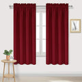 DWCN Burgundy Room Darkening Blackout Curtains - Thermal Insulated Privacy Energy Saving Window Curtain Drapes 38 x 72 inch Length, Set of 2 Bedroom Living Room Curtains by DWCN