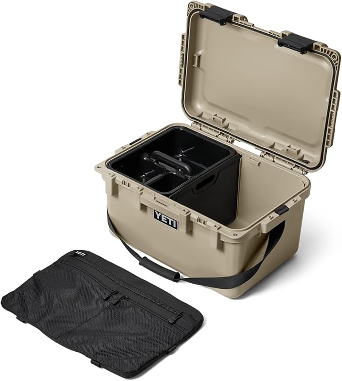 YETI LoadOut 30 GoBox Divided Waterproof Cargo Case, Dry Box, Camera Case, Fishing Tackle Box, Tan - Image 3