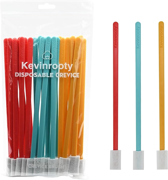 30PCS Disposable Crevice Cleaning Brush kit, Disposable Toilet Brush, Disposable Window Sill Cleaning, Keyboard Cleaning, Car Air Conditioner Cleaning (Color Mixing) by Kevinrooty
