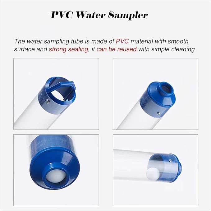 PVC Water Sampling Device, Lake Water Sample Collector 250 500 1000ml with 32.8ft Rope & 1 Throttle Valve, Deepwater Sampler Environmental Monitoring，500ml，1 Piece - Image 3
