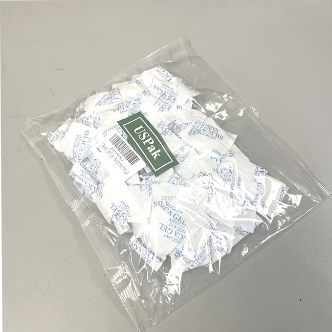 USPak Deisscant Packs 2 Gram 100 Packets Silica Gel Drying Agent Moisture Absorbers Dehumidifiers for Storage - Image 3