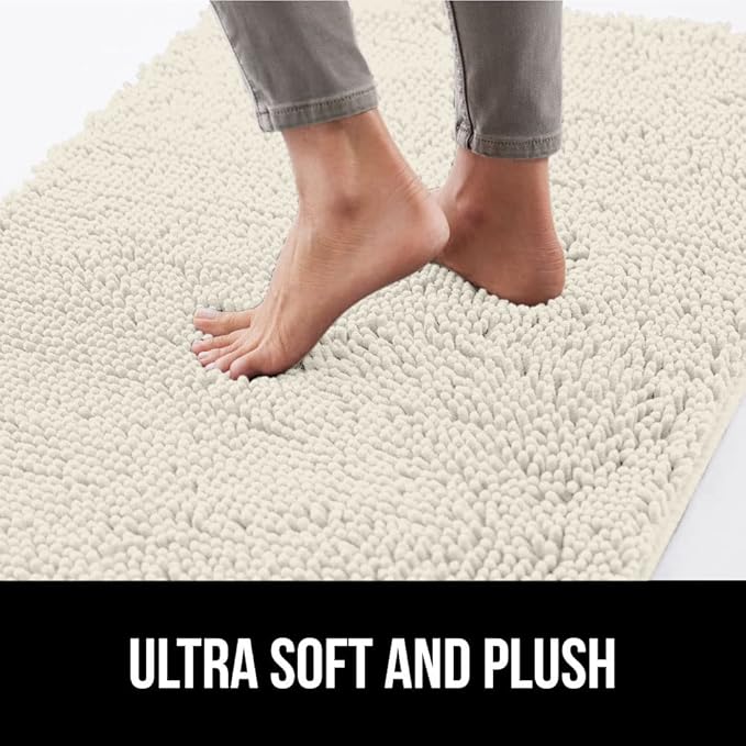 GORILLA GRIP SOAKSTOPPER Dog Door Mat, 36x24 Machine Washable Rug Absorbent Doormat Captures Moisture Mud Dirt, Quick Dry Soft Chenille Entryway Rugs Indoor Entrance Mats for Dog Paws, Cream - Image 7