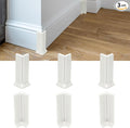 uxcell Self Adhesive Baseboard Corner Blocks, 4.07 Inch Wall Edge Corner Protector 3 Inside + 3 Outside Corners-Connector for Wall Floor Furniture Edge(White) by uxcell