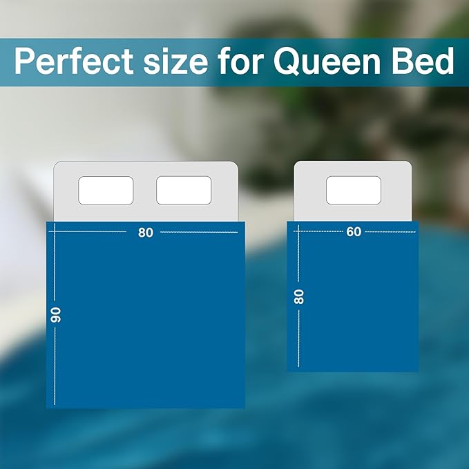 Waterproof Bed Blanket for Bed King Size 80''x90'', Water Proof and Stain Resistant Couch Blanket Soft Leakproof Plush Throw Blankets Fleece Protector Reversible Mattress(Blue) - Image 4