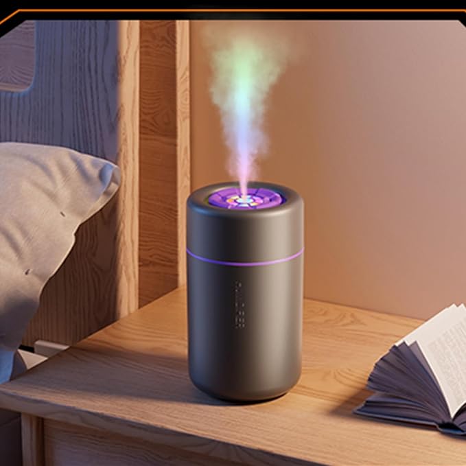 Mini Humidifier, USB Personal Desktop Humidifier for RV, Office, Bedroom etc. Auto Shut-Off, 2 Mist Modes, Super Quiet (Black) - Image 2