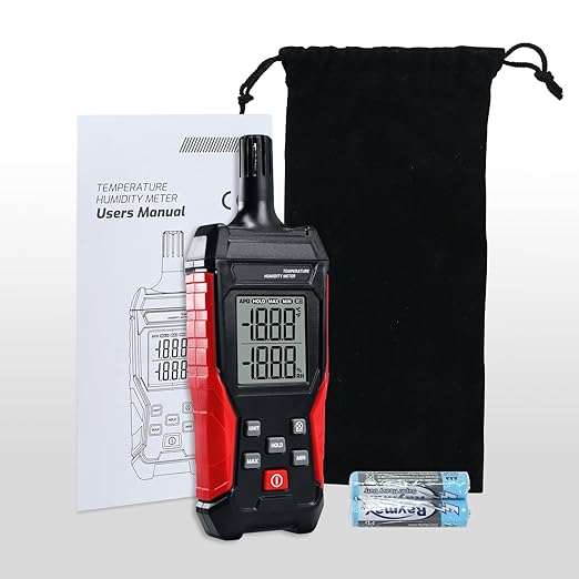 Temperature Humidity Meter, Digital Hygrometer Temperature Indoor and Outdoor, High Precision Psychrometer with Data Hold MAX/MIN,LCD Backlight - Image 8