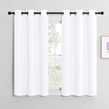 NICETOWN White Window Curtain Panels 50 inch Length, 50% Light Blocking Curtains for Bedroom & Dining Room Window (Set of 2, 42 inches x 50 inches) by NICETOWN