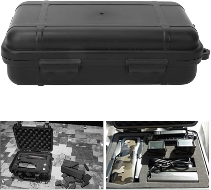 Alomejor Survival case,Shockproof airtight Dry Storage Box for Outdoor Anti Pressure Protection Emergency Kits Storing Electronics Carrying Small Gear - Image 7