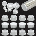 1-1/8"(28mm) Plastic Hole Plugs White -Round Chair Leg Caps, Flush Mount Pipe Plugs, Tubing End Caps for Metal&Wood Legs Tube, Outdoor Furniture Feet caps,for Pipe Wall thicknesses of 1.5-4 mm,12 PCS by EASYEAH
