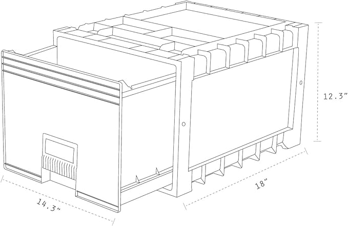 Storex Plastic Archive Storage Drawer with Lock, Letter Size, 18-Inch Drawer, Black (STX61178U01C) - Image 3