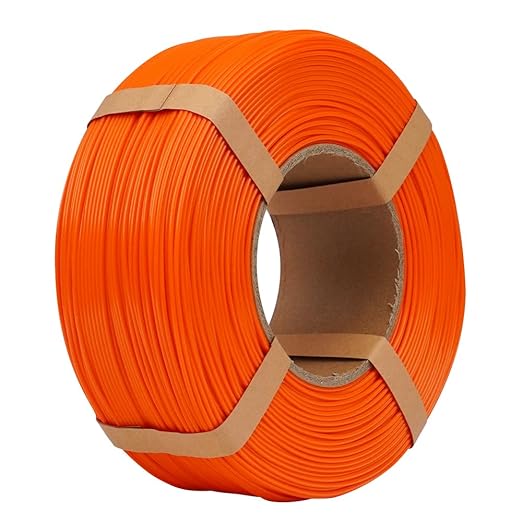 Inland V2 PLA PRO (PLA+) 3D Printer Filament Refill, 1.75mm Spooless Filament, Dimensional Accuracy +/- 0.03mm, 1KG (2.2lbs) Orange Refill for Inland Reusable Spools, Bambu Lab Compatible - Image 3