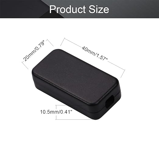 Fielect 10Pcs Dustproof Electronic Junction Box Plastic Enclosure Project Box for Electronic Projects ABS Black 1.57 x 0.79 x 0.41 inch - Image 2