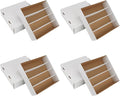 Trading Card Storage Box 3120 Count Collector Cards Box White Sports Card Storage Boxes Card Sorting Tray Cases Cards Collection Trading Cards Box for Soccer Basketball Cards(4 Set) by HIMOMO