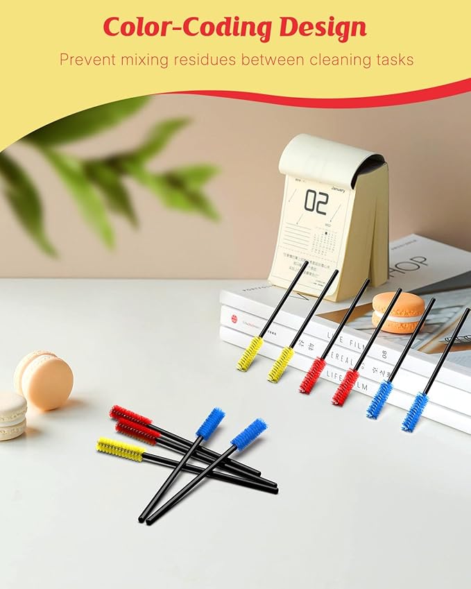 Pawfly 24 Pcs Hummingbird Feeder Cleaning Brushes, Mini Nylon Hummingbird Feeder Brushes for Cleaning, Tiny Brushes for Cleaning Small Parts, Small Cleaner Brushes, Hummingbird Feeder Parts, 3 Colors - Image 7