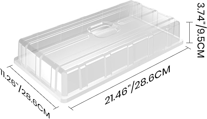 MIXC 10 Pack Humidity Dome 3.6" Extra Strength, Clear Seed Starter Dome 1020 Tray Covers Humidifying and Insulating for Greenhouse Germination and Garden Growing - Image 3