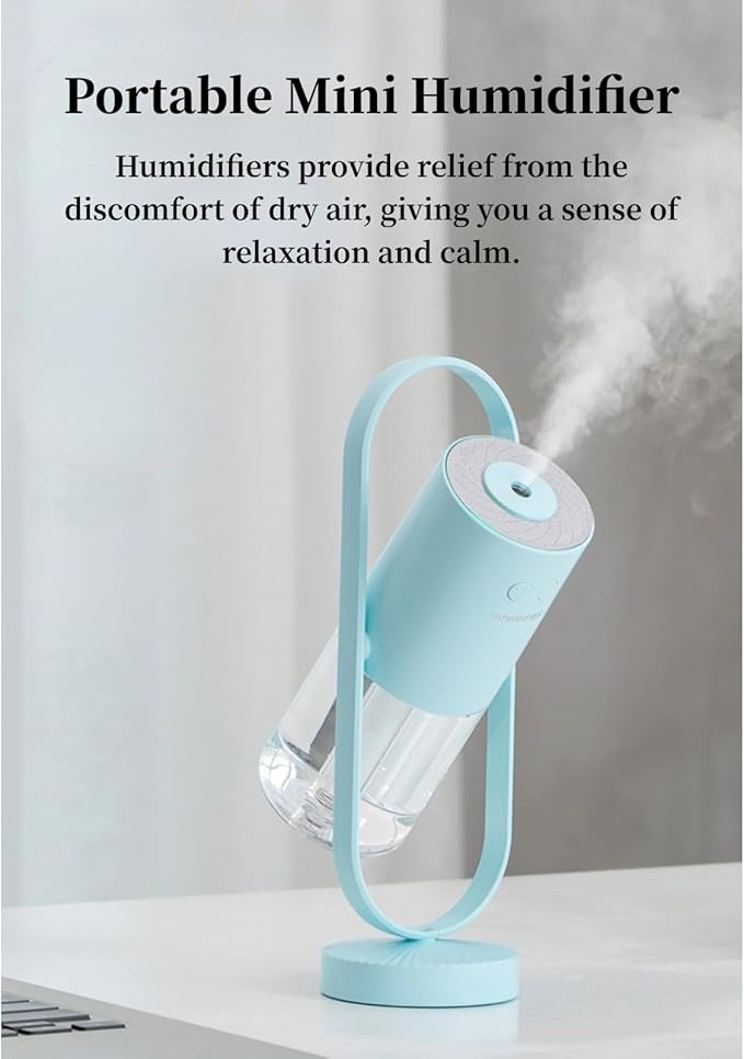 Portable Mini Humidifier, Compact 360° Rotating Cool Mist Air Humidifier Automatic Shutdown for Office for Home for Travel (#3) - Image 2