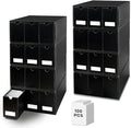 Trading Card Storage Box with 100 Dividers, Cardboard Collectors Cards Organizer Box for MTG Baseball Sports Collection (Black- 24 drawer) by Fageverld