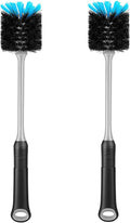 Water Bottle Cleaning Brush, Long Handle Flexible Scrub Brush for Water Bottles, Glasswares, Mugs, Flasks, Tumblers, Vases, and Kitchen Sink, 2 Pack by mosolan
