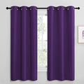 NICETOWN Kitchen Short Blackout Curtains, Home Decoration Thermal Insulated Solid Ring Top Blackout Curtains/Drapes for Bedroom(Set of 2, 42 x 68 Inch, Royal Purple) by NICETOWN