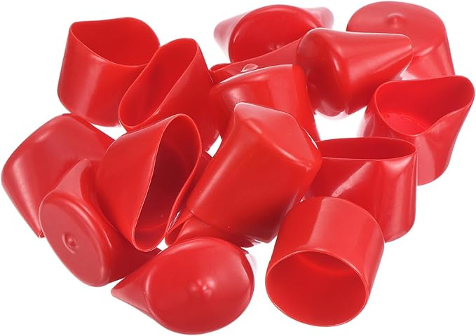 uxcell 20pcs Rubber End Caps 35mm ID Vinyl Round Tube Bolt Cap Cover Thread Protectors Red - Image 4