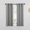 NICETOWN Silver Grey Blackout Curtain Panels for Bedroom, 2 Panels, W29 x L40 inches, Thermal Insulated Grommet Top Blackout Draperies and Drapes for Kitchen Small Window by NICETOWN
