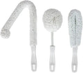 Lily's Home Decanter Cleaning Brush Set, Glassware Cleaning Brushes for Hard to Reach Areas, Ideal for Champagne Flutes, Beer Mugs, Baby Bottles and Narrow Neck Goblets (Set of 3) by LilysHome
