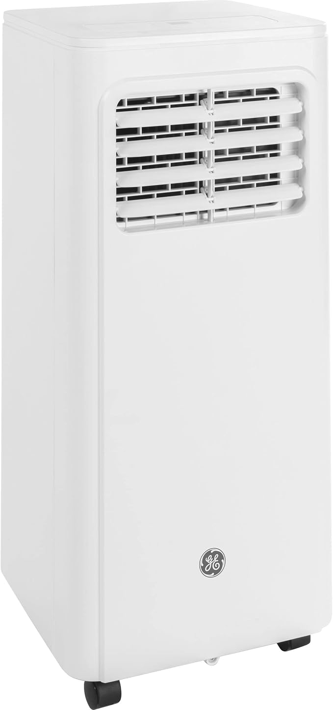 GE 9,000 BTU Portable Air Conditioner for Small Rooms up to 250 sq ft. (6,100 BTU SACC), 3-in-1 with Dehumidify, Fan and Auto Evaporation, Included Window Installation Kit by GEAppliances