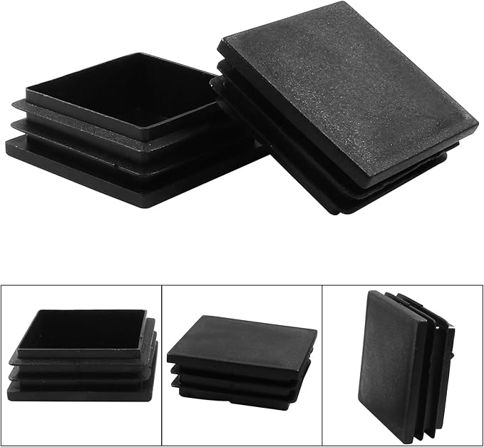 12 Pack 2" Square Plastic Plugs, Black Tubing End Caps Plugs Insert for Square Tube and Furniture Legs - Image 4