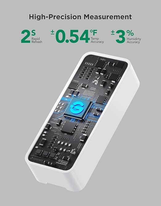 GoveeLife 2.0 WiFi Hygrometer Thermometer 3 Pack, Smart Humidity Temperature Sensor with App Notifications, Temperature Humidity for Bedroom, Wine Cellar, Basements(Only Support 2.4G Wi-Fi) - Image 2