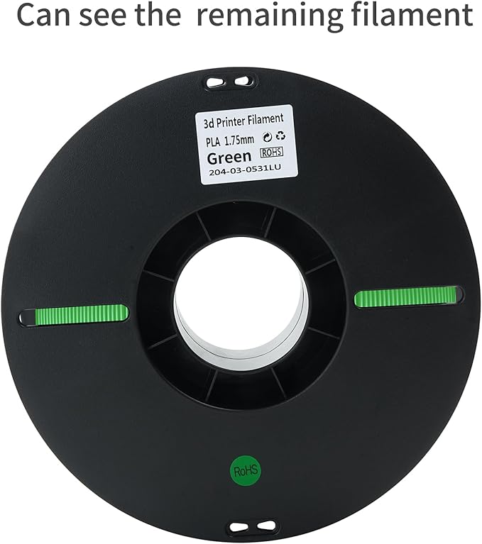 PLA 3D Printer Filament, Dimensional Accuracy +/- 0.02 mm, 1 kg Spool(2.2lbs), 1.75 mm，Green - Image 6