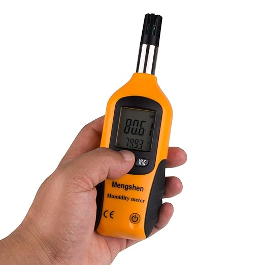 Mengshen Digital Psychrometer - Handheld Temperature and Humidity Meter Gauge with Dew Point and Wet Bulb Temperature - Battery Included - Image 4