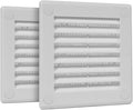 2-Pack 4" x 4" (Outer Size) Square Air Vent Cover – White Plastic Vent Deflector - Screen Mesh, Surface Mount Wall Ceiling – Cold Air Return Soffit Air Vent Cover - Register Indoor Outdoor by Unknown