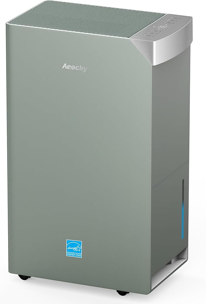 4500 Sq.Ft Energy Star 2025 Dehumidifier,AEOCKY Max 74 Pint/D Smart Compressor Dehumidifier with Drain Hose, Intelligent Humidistat,for Basement,Bedroom,Home,Bathroom (Green) by AeockyDirect