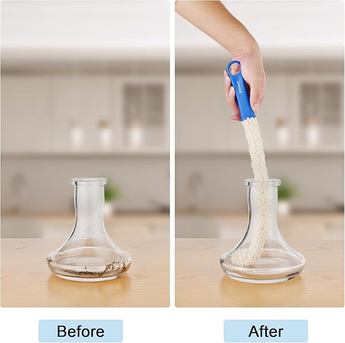 Bottle Cleaner 16.7" Bendable Long Foam Brush Cleaning Tools for Hookahs Vases Decanters Wine Bottles Tall Champagne Glassware Wine Goblets Thermoses Martini Glass Humidifiers (2-Pack) - Image 7
