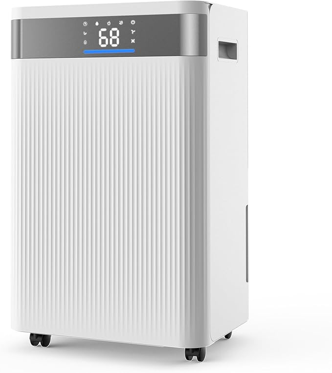 VEVOR 52 Pints Dehumidifier for Home & Basement, 4000 Sq.Ft Large Coverage, Drain Hose for Commercial & Industrial Use, Smart Humidity Control, Low Noise for Warehouses, Bathroom, Bedrooms & Storage by VEVOR