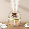 JINGYAN Dreamzy 3L Ultrasonic Cool Mist Humidifier - Transparent Tank, Easy to Clean, Dual Spray for 20H Quiet Mist Time, Night Light, Auto Shut-Off for Large Bedroom, Office, Plant Care (Green) by JINGYAN