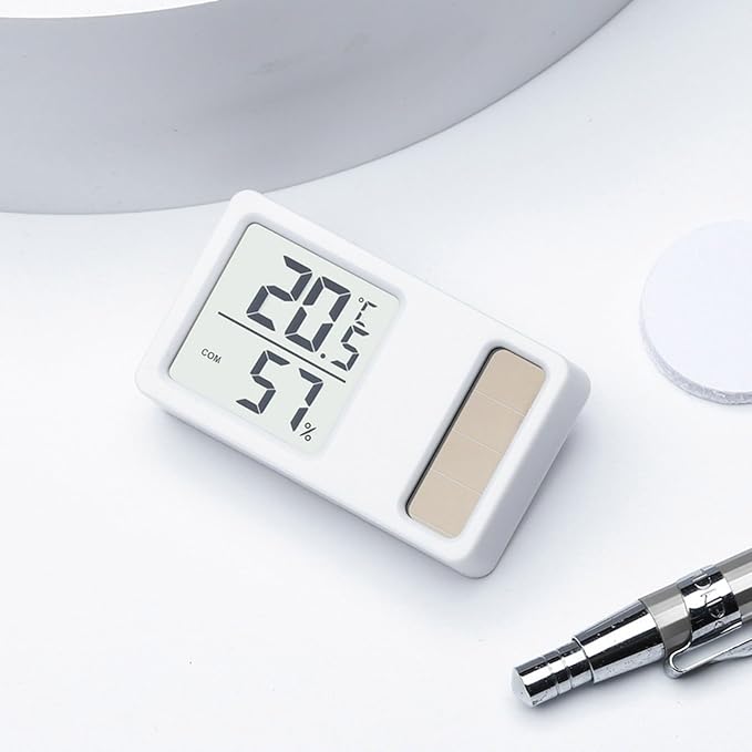Thermometers Hygrometer Solar Power Desktop Temperature Humidity Meter Gauge With LCD Display For Home Baby Room Office - Image 9