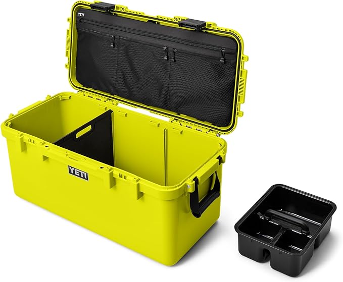 YETI LoadOut 60 GoBox Divided Waterproof Cargo Case, Dry Box, Camera Case, Fishing Tackle Box, Firefly Yellow - Image 8