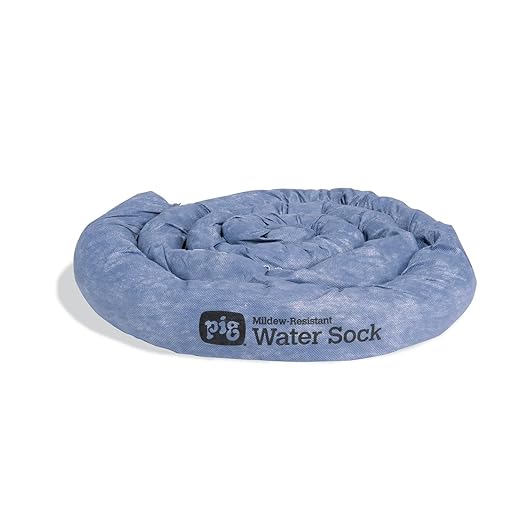 PIG Mildew-Resistant Absorbent Sock | Water Absorbing Snake | 3" W x 10' L | 2.5-Gal Absorbency | Pack of 1 | PM50637 by NewPig