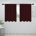Easy-Going Rod Pocket Blackout Curtains for Bedroom, Room Darkening Window Curtains for Living Room, Thermal Insulated Noise Reduction Solid Window Drapes, 2 Panels(42x36 in, Wine) by Easy-Going