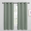 NICETOWN Greyish Green Room Darkening Curtains for Kitchen, Window Treatment Thermal Insulated Solid Grommet Room Darkening Curtains/Drapes for Bedroom (Set of 2, 42 inches Wide by 68 inches Long) by NICETOWN