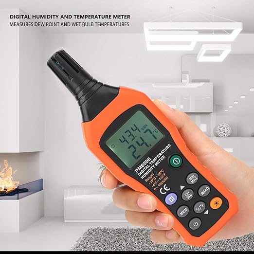 Digital Humidity and Temperature Meter MS6508 Handheld Portable Thermometer Humidity Gauge Meter Monitor with Dew Point and Wet Bulb Backlight LCD Display for Daily Life Industry Agriculture - Image 8