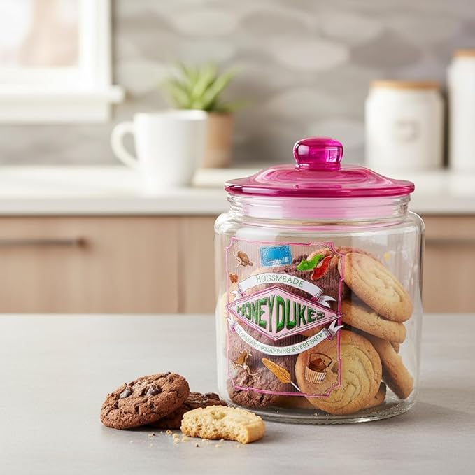 Silver Buffalo Harry Potter Hogsmeade Honeydukes Treats Glass Cookie Snack Candy Jar With Lid (Small) - Image 11