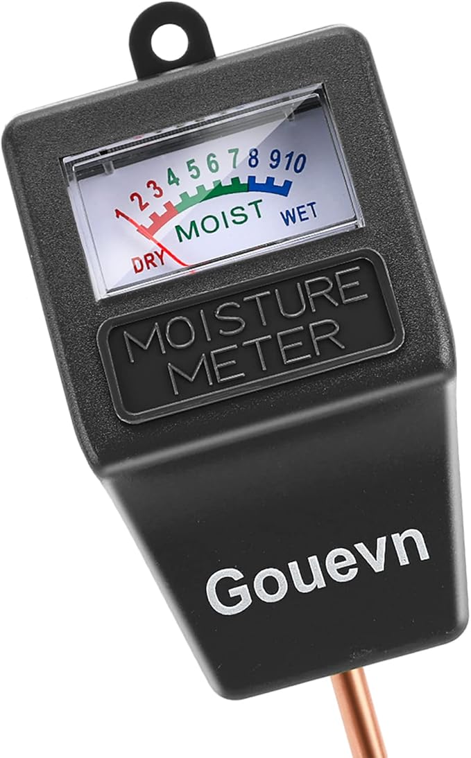 Soil Moisture Meter, Plant Moisture Meter Indoor & Outdoor, Hygrometer Moisture Sensor Soil Tester Plant Water Meter for Potted Plants Garden, No Battery Needed (Black) by Gouevn