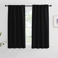 NICETOWN Halloween Blackout Curtain Blinds Window Panels - (Black Color) W34 x L48, Double Panels, Thermal Insulated Blackout Draperies for Living Room by NICETOWN