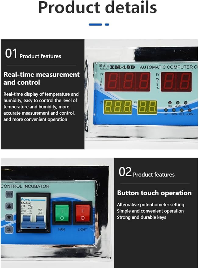 Full Automatic Egg Incubator Controller XM-18D Temperature and Humidity Controller - Image 6