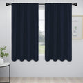 Easy-Going Rod Pocket Blackout Curtains for Bedroom, Room Darkening Window Curtains for Living Room, Thermal Insulated Noise Reduction Solid Window Drapes, 2 Panels(52x63 in, Navy) by Easy-Going