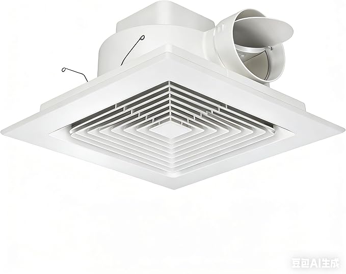 Bathroom Exhaust Fan 12" Panel Ultra Quiet without Light（10x10 Mount）, 1.0 Sone 130CFM, 4" Duct for Bathroom/Garage/Home by Orsong